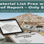 Accurate roof measuring with free material list and report for roofing projects.