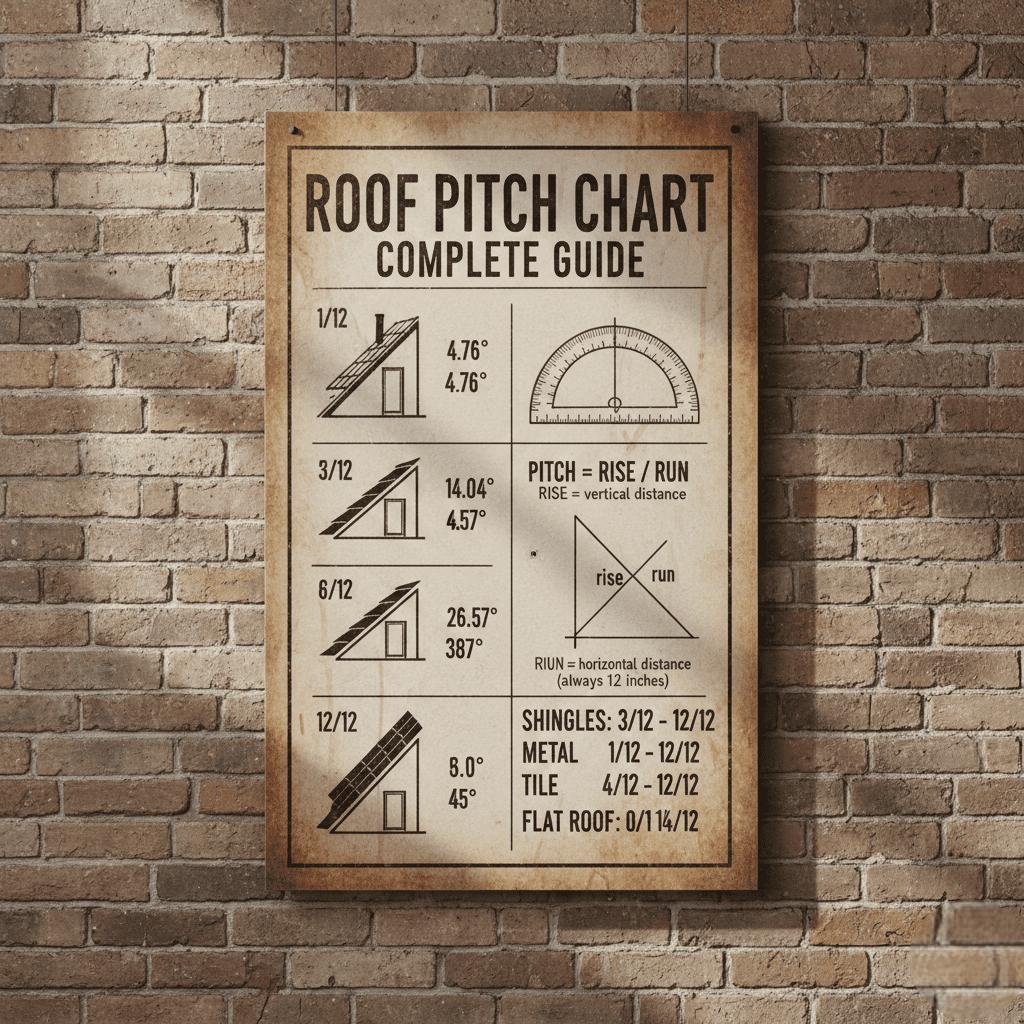 roof pitch chart