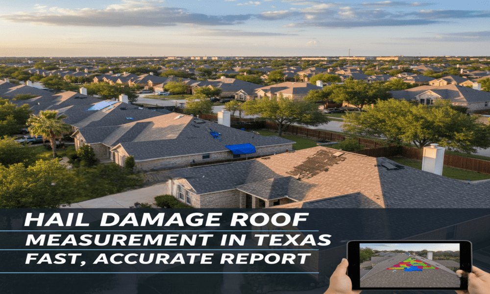 Hail Damage Roof Measurement in Texas