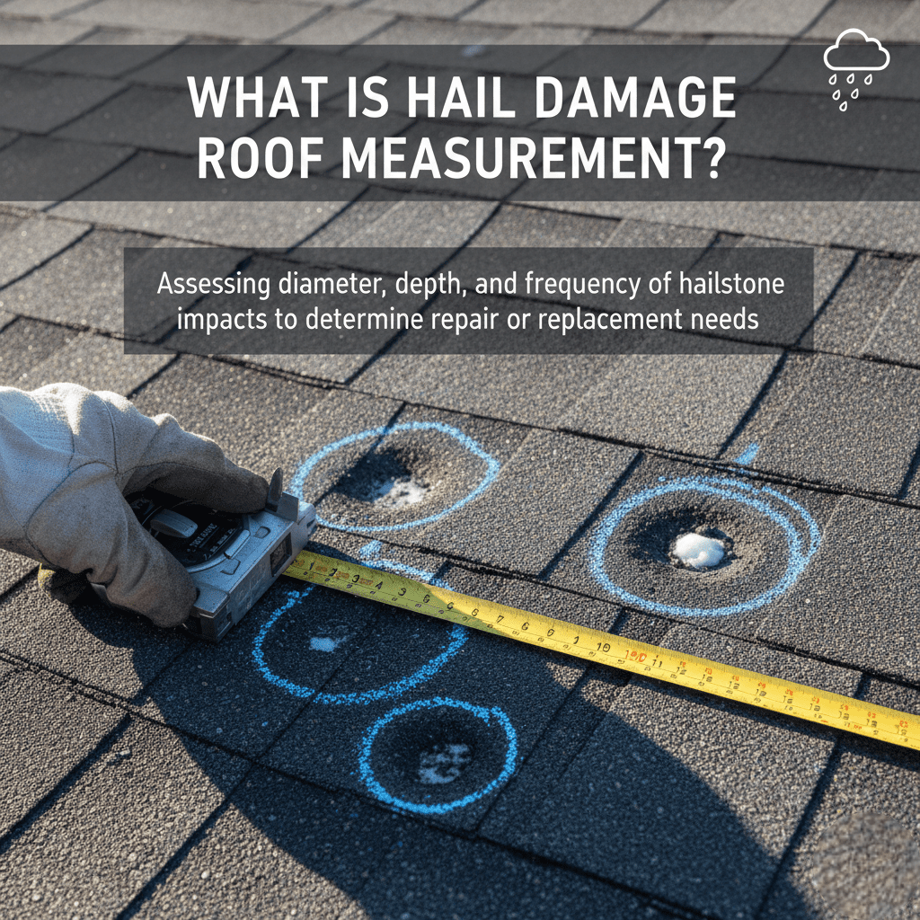 hail damage roof measurement in Texas