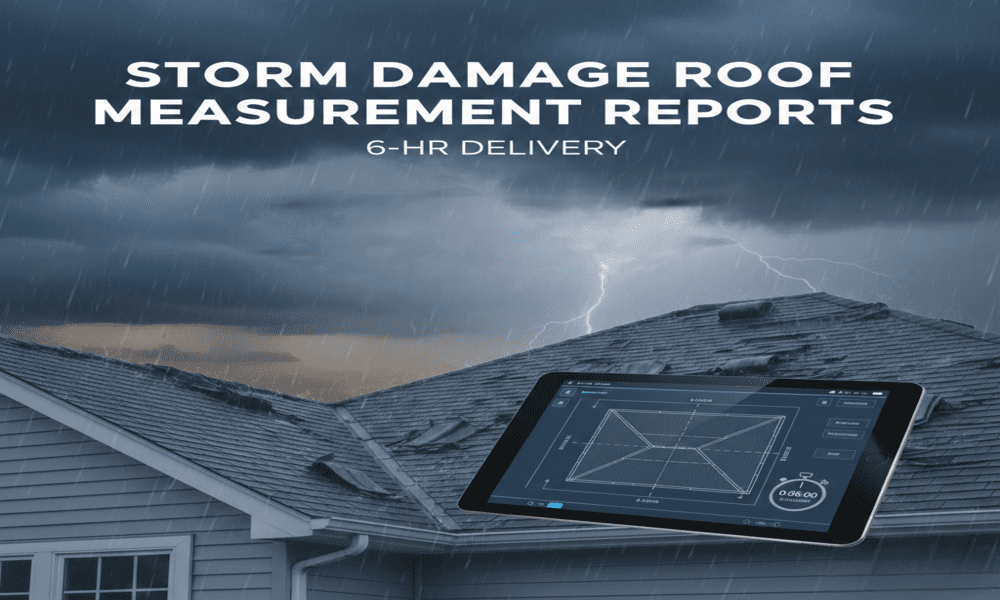 Storm damage roof measurement reports