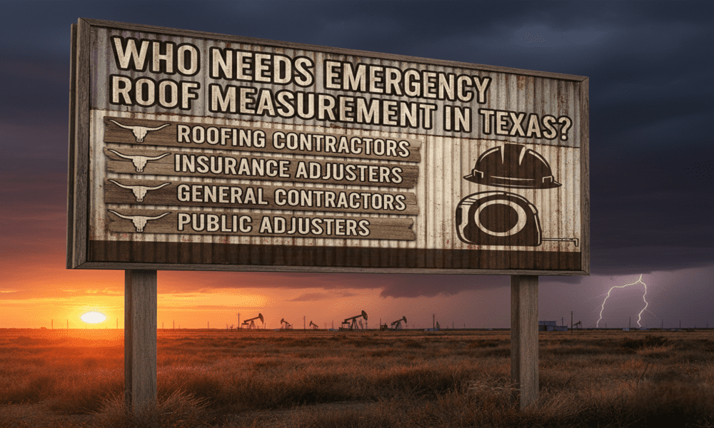 emergency roof measurement in texas 
