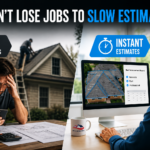 Roofing contractor comparing slow 48-hour roofing estimates with instant digital roof measurement reports for faster and more accurate project bidding.