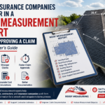 Roof measurement report showing roof dimensions, pitch, ridges, valleys, and total roof area used by insurance companies to verify property damage claims and approve roofing insurance settlements.