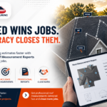 Professional roof measurement report showing accurate roof dimensions, ridge, hip, valley, and eave measurements helping roofing contractors deliver faster estimates and improve close rates.