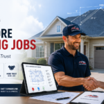 Professional roofing contractor using an accurate roof measurement report to build customer trust and win more roofing jobs with detailed roof diagrams, aerial roof measurements, and fast roof estimating services.